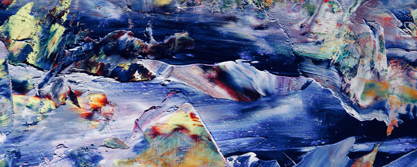 Color texture. Hand drawn oil painting on canvas. Abstract art background. Modern, contemporary art. Colorful canvas. Wall decor background	