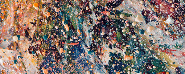 Color texture. Hand drawn oil painting on canvas. Abstract art background. Modern, contemporary art. Colorful canvas. Wall decor background	