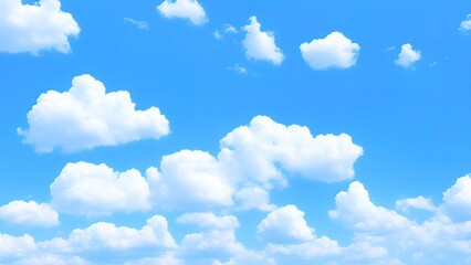 Obraz na płótnie Canvas White clouds against a blue sky.