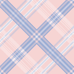 Seamless tartan plaid pattern in blue and pink tone.