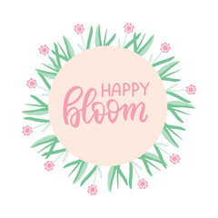 Spring flower frame. Wildflowers bouquet. Happy womans day. Happy Mothers day. 8 march. Hand drawn vector illustration