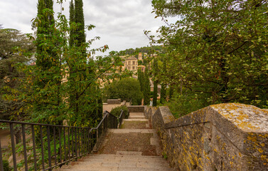 Panoramic views of the ancient city of Girona