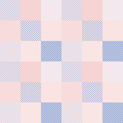 Seamless tartan plaid pattern in blue and pink tone.