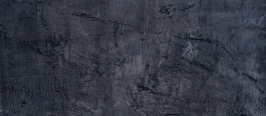 Beautiful grunge blue gray background. Wide angle rugged abstract decorative dark background image. Stylized rough textured wallpaper with copy space for design. Old concrete surface.