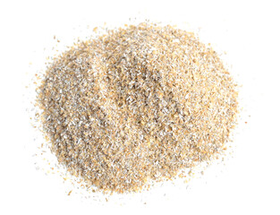 Rye miller's bran isolated on white background