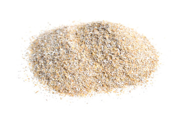 Rye miller's bran isolated on white background