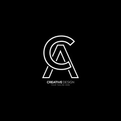 Creative letter C A line art minimal logo
