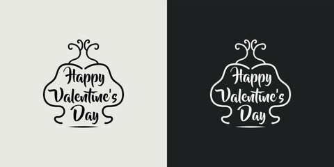 Happy valentine's day t-shirt typography lettering design. romantic lettering design.valentines day t- shirt design. Illustration for prints on T-Shirts, bags and Posters , for Cutting Machine.
