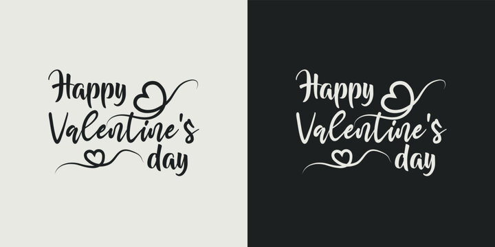 Happy valentine's day t-shirt typography lettering design. romantic lettering design.valentines day t- shirt design. Illustration for prints on T-Shirts, bags and Posters , for Cutting Machine.