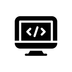 coding glyph icon