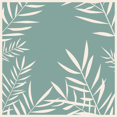 Obraz premium Background with bamboo leaves. Vector illustration.