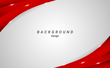 Red white wave geometric background