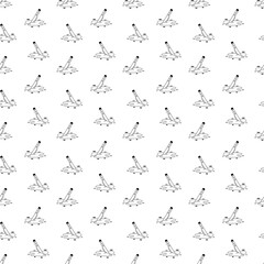 Fototapeta na wymiar Tattoo knife and blood pattern in the style of the 90s, 2000s. Black and white seamless pattern illustration.