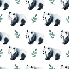  Watercolor cute animal. Hand painting postcard isolated white background. Watercolor hand drawn illustration.