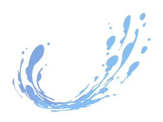 水のエフェクトのイラスト_カーブ