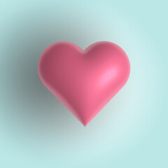 3D Heart icon vector illustration