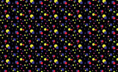 pattern drawing colored circles and squares