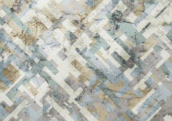 Geometrical stripes abstract grunge retro background. Vector design