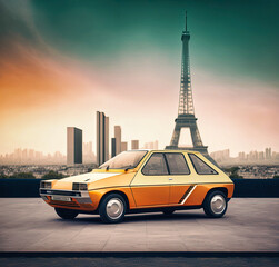 Fototapeta premium Revival of a classic French car