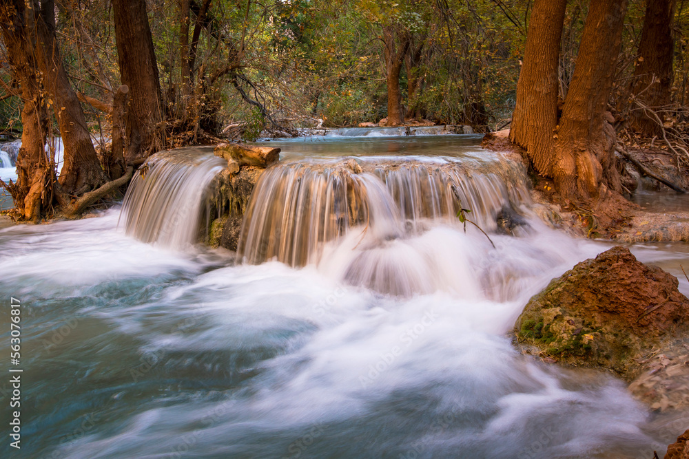 Canvas Prints waterfall in autumn