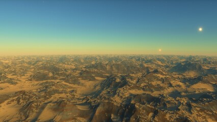 3D fictional space scene
