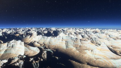 3D fictional space scene
