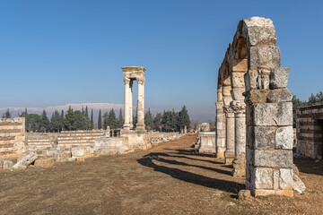 Roman ruins in Anjar, Lebanon