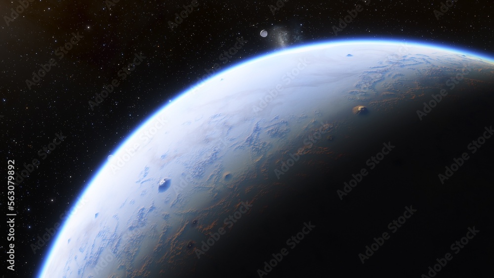 Poster abstract planets and space background