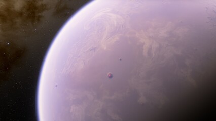Abstract planets and space background
