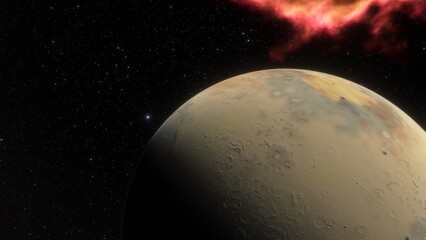 Fototapeta premium Planets and galaxy, science fiction wallpaper. Beauty of deep space. Billions of galaxy in the universe Cosmic art background 3d render 