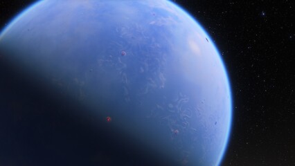 Planets and galaxy, science fiction wallpaper. Beauty of deep space. Billions of galaxy in the universe Cosmic art background 3d render
