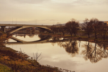 Obraz premium old bridge over the river