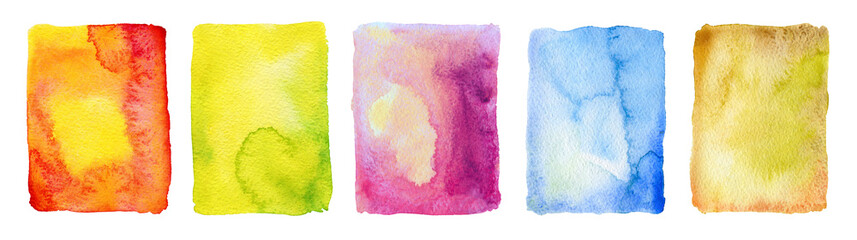 Png  Watercolor brushstroke blot Painting colors frame. Abstract texture stain on tranparent background. Set, collection.