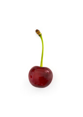 Cherry isolated. Red berry on white background. With clipping path.