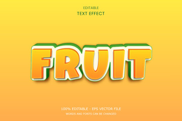 Fruit 3D editable text effect