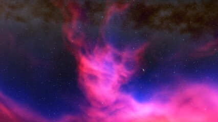 Obraz na płótnie Canvas Space of night sky with cloud and stars 