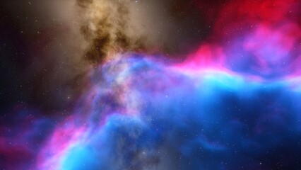 Fototapeta premium Universe filled with stars, nebula and galaxy 