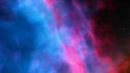 Cosmic background with a blue purple nebula and stars
