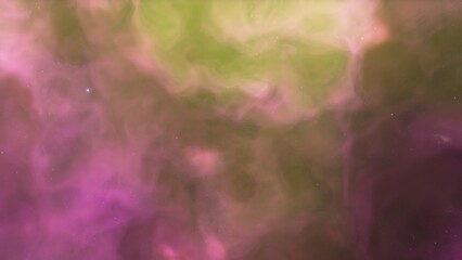 Cosmic background with a blue purple nebula and stars
