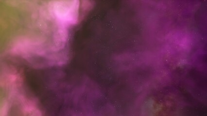 Cosmic background with a blue purple nebula and stars
