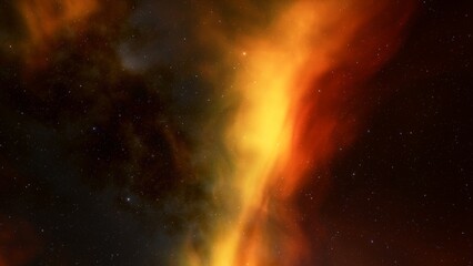 bright nebula, nebula in space, majestic red-purple nebula, beautiful space background 3D render
