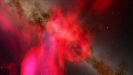 red-violet nebula in outer space, horsehead nebula, unusual colorful nebula in a distant galaxy, red nebula 3d render
