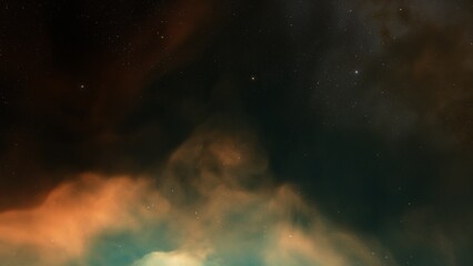 nebula gas cloud in deep outer space
