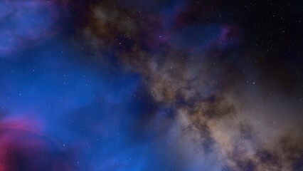 Fototapeta na wymiar Space of night sky with cloud and stars 