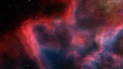 Space of night sky with cloud and stars
