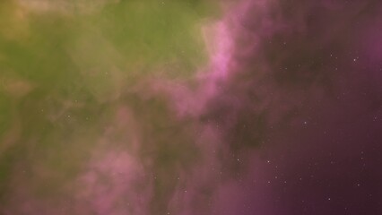 Cosmic background with a blue purple nebula and stars
