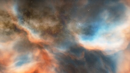 bright nebula, nebula in space, majestic red-purple nebula, beautiful space background 3D render
