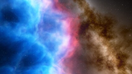 red-violet nebula in outer space, horsehead nebula, unusual colorful nebula in a distant galaxy, red nebula 3d render
