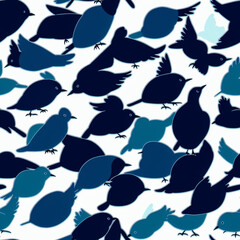 seamless pattern with birds [Generative AI]