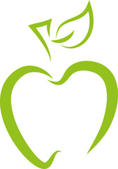 Zahn, Frucht, Zahnpflege und Zahnmedizin Logo, Hintergrund